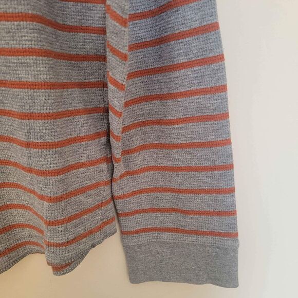 Sonoma Grey Orange Striped Thermal Men's XL - Picture 3 of 4